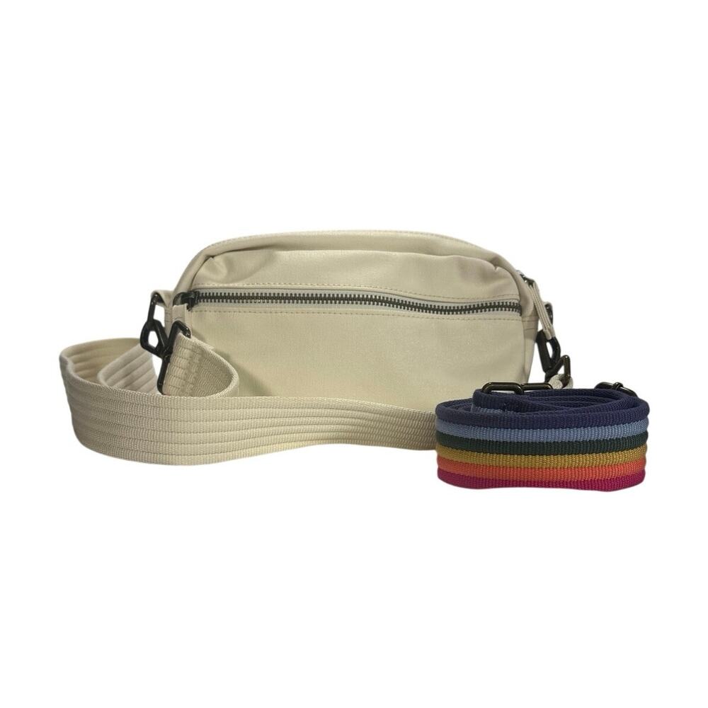 Marine Layer Crossbody Ivory Recycled Cotton with Extra Rainbow Strap Included